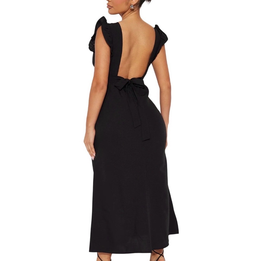 Fashion Nova Emilee Button Down Backless Maxi Dress Size Small - Picture 2 of 8